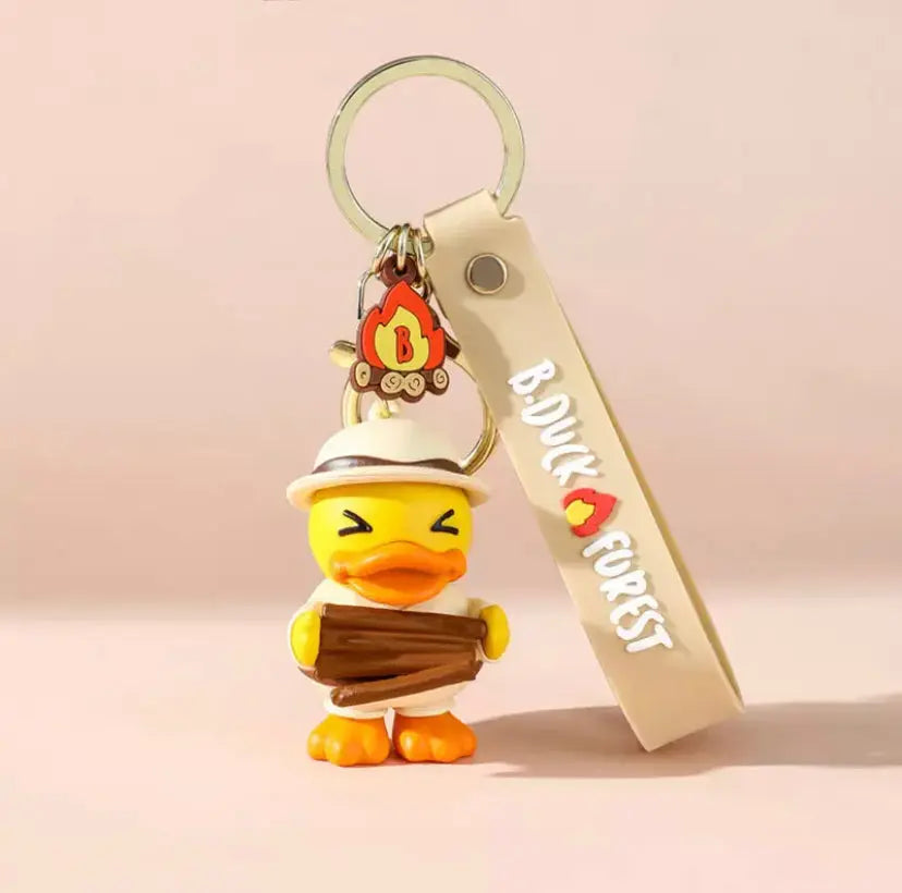 porte cles canard jaune feu de camp 6973017971226