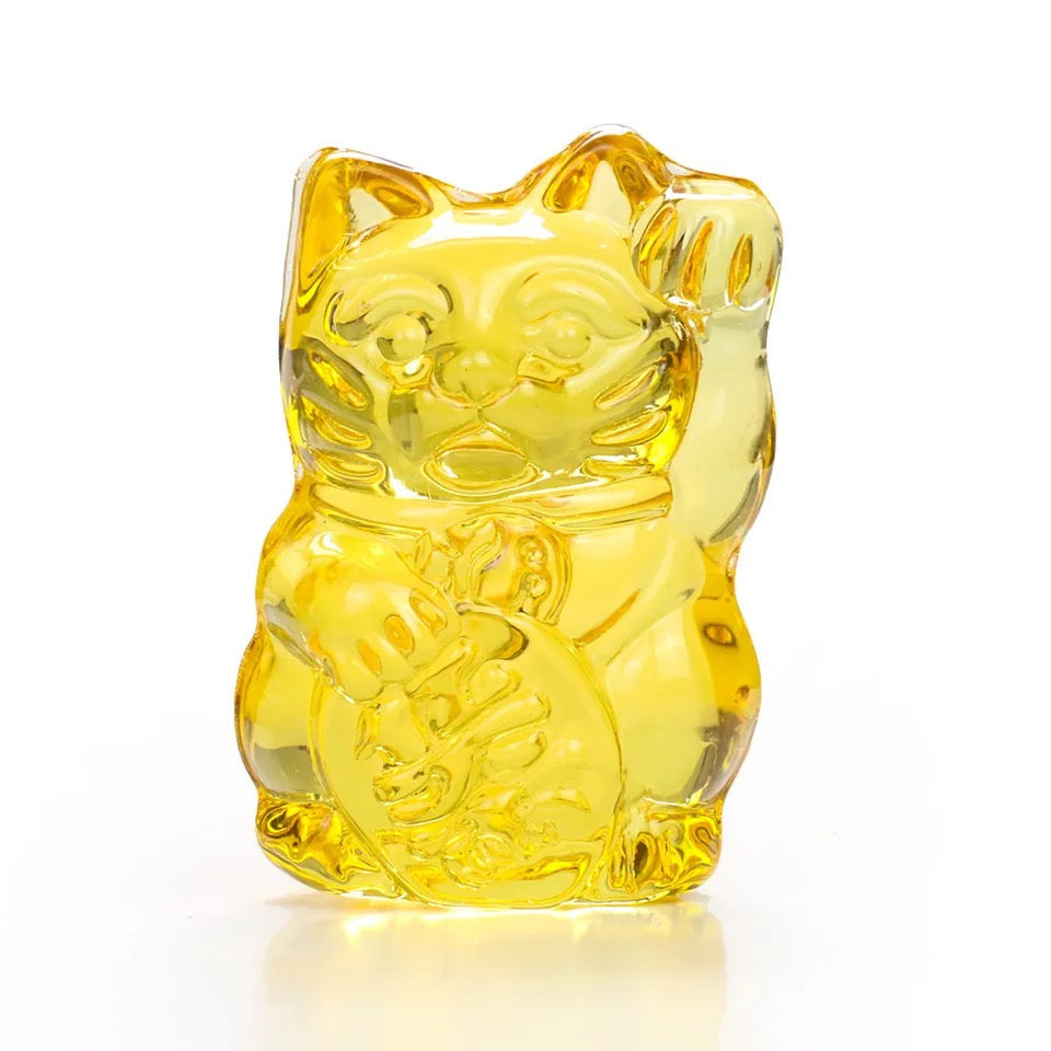 Statuette Chat Chanceux Jaune - le Chat Chanceux