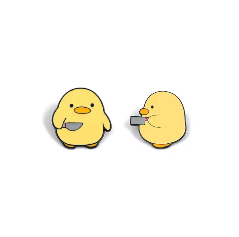 Alfinetes de faca de pato amarelo