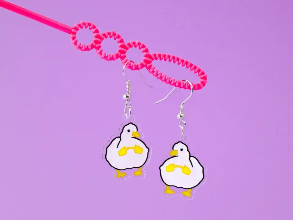 Boucles d’oreille Canard Timide Canard de Bain CoinCaillerie