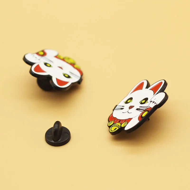 pins chat chanceux tete lcc 