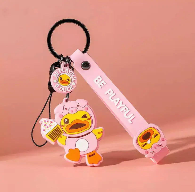 porte clefs canard cochon b duck 