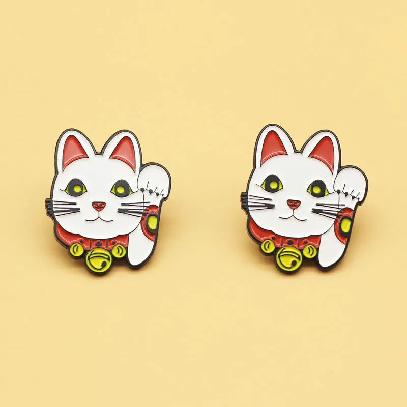 Pin's Chat Chanceux Tête - le Chat Chanceux