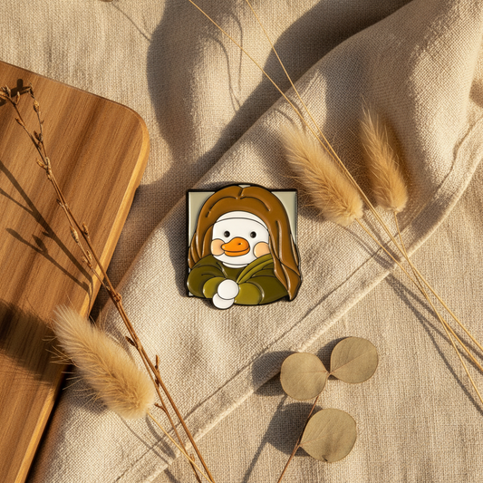 Mona Lisa witte eend pin