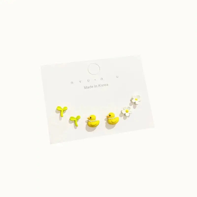 Boucles d'Oreilles Canard Jaune B.Duck  CoinCaillerie