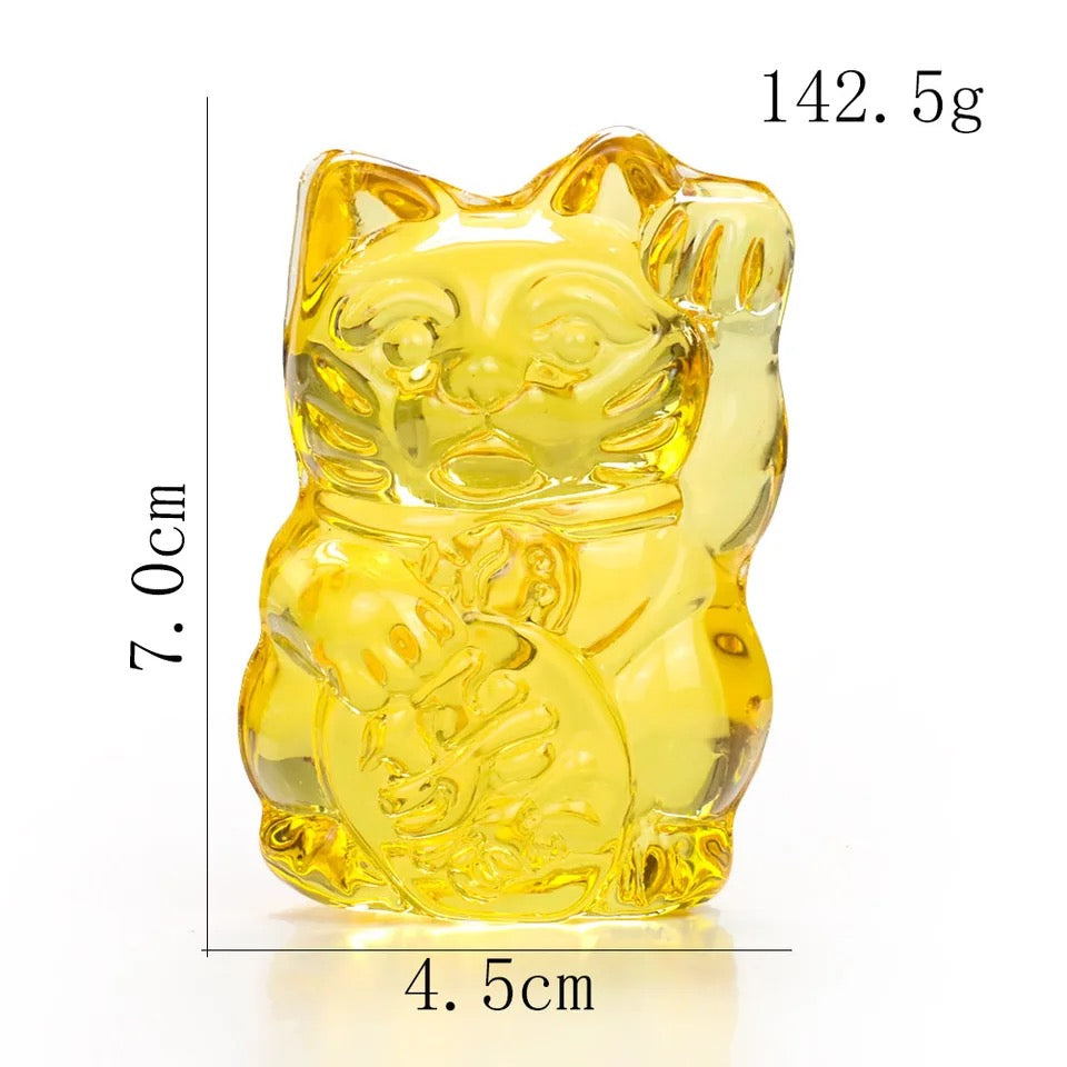 Statuette Chat Chanceux Jaune - le Chat Chanceux