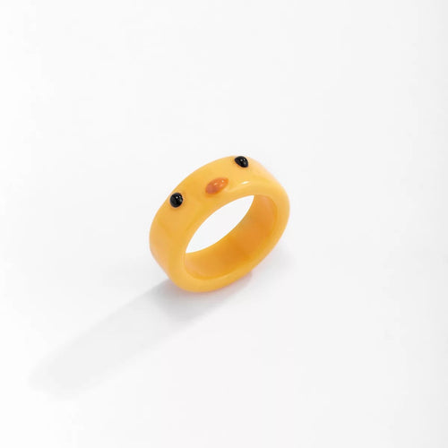 bague canard jaune 