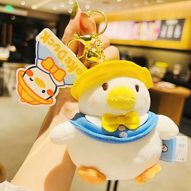 porte cles canard blanc peluche 