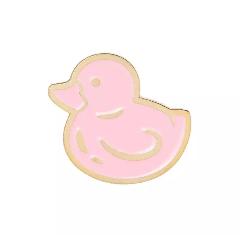 Pins Canard de Bain Rose