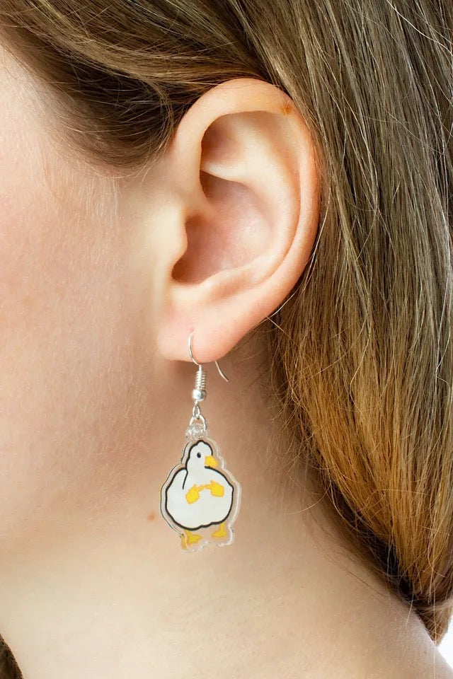 Boucles d’oreille Canard Timide Canard de Bain CoinCaillerie