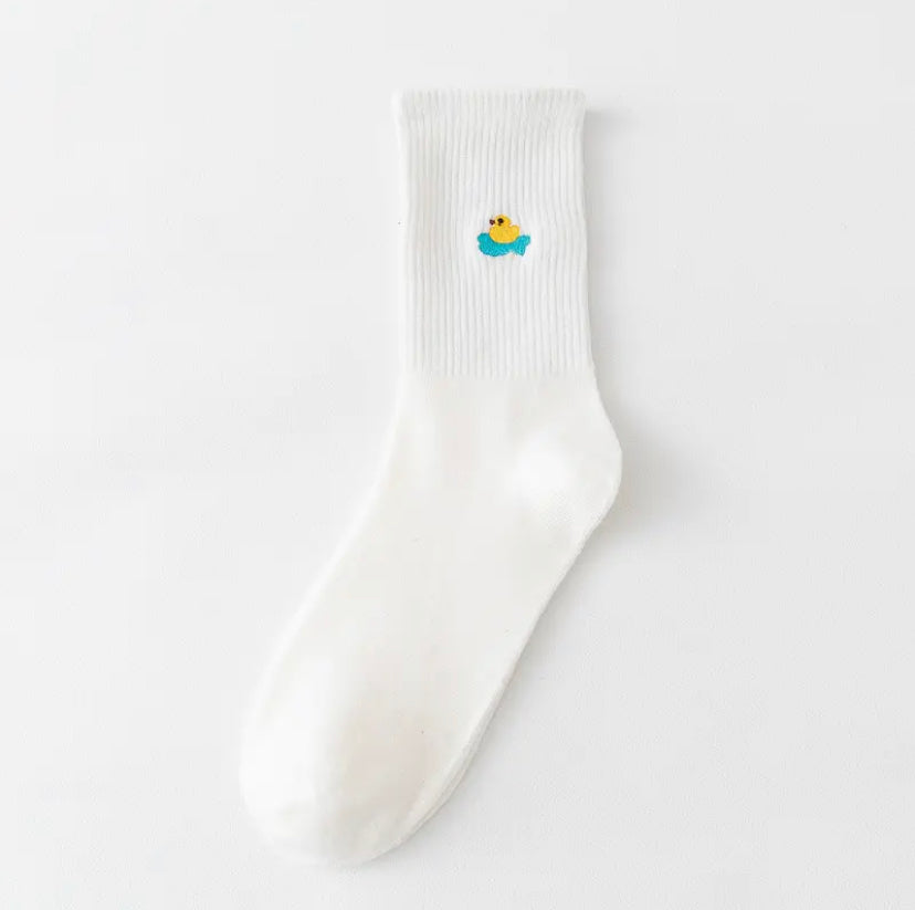 Chaussettes Canard Colvert Brodé