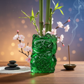 Grønn Lucky Cat-statuett