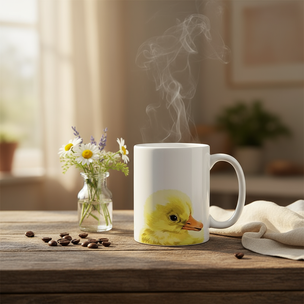 Tazza con anatra gialla