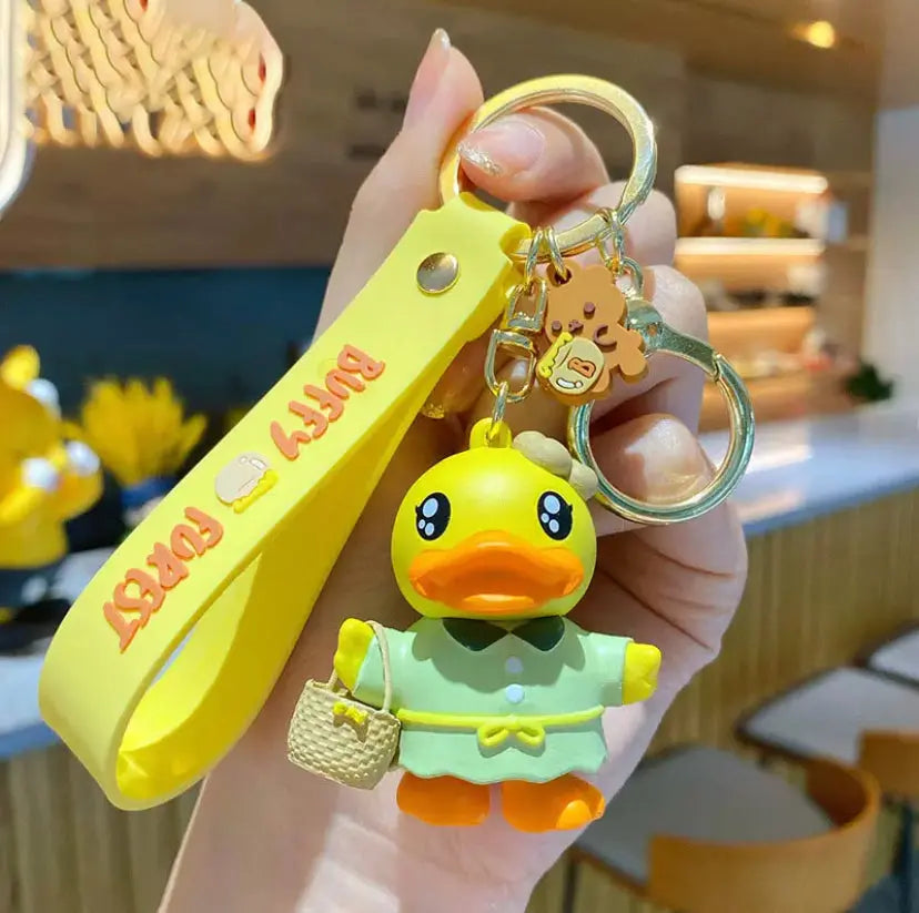 porte cles canard jaune campeuse 