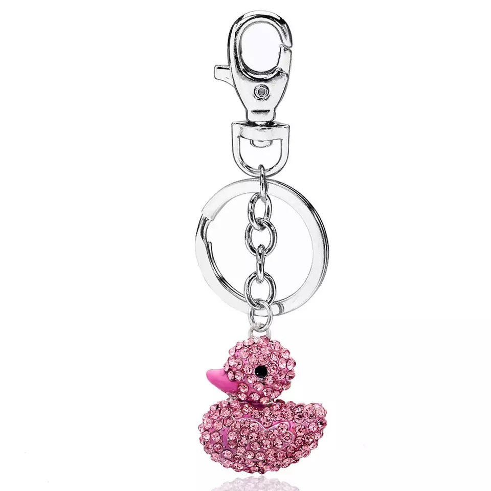 porte cles canard strass 