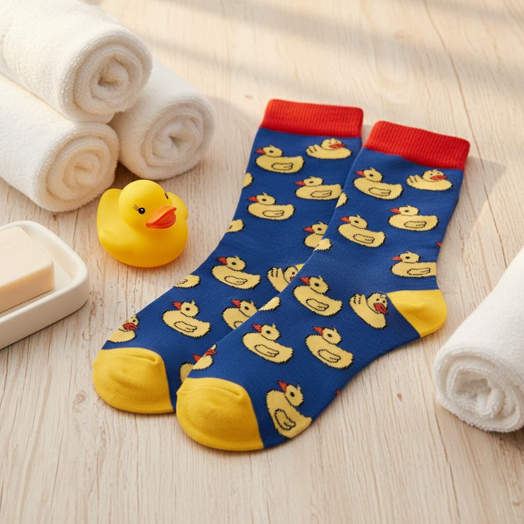 Gelbe Entensocken