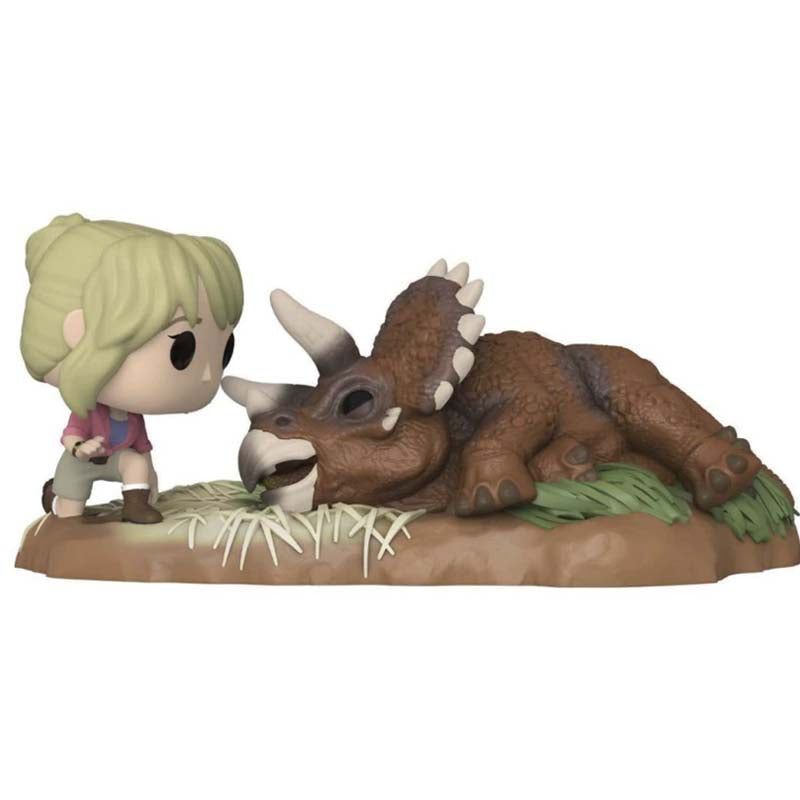 jurassic park funko pop moment dr sattler with triceratops special edition