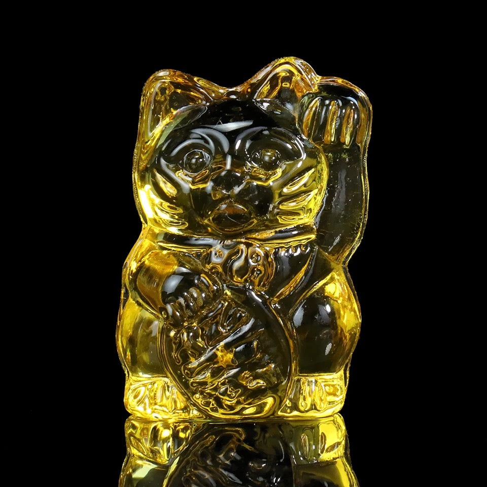 Statuette Chat Chanceux Jaune - le Chat Chanceux