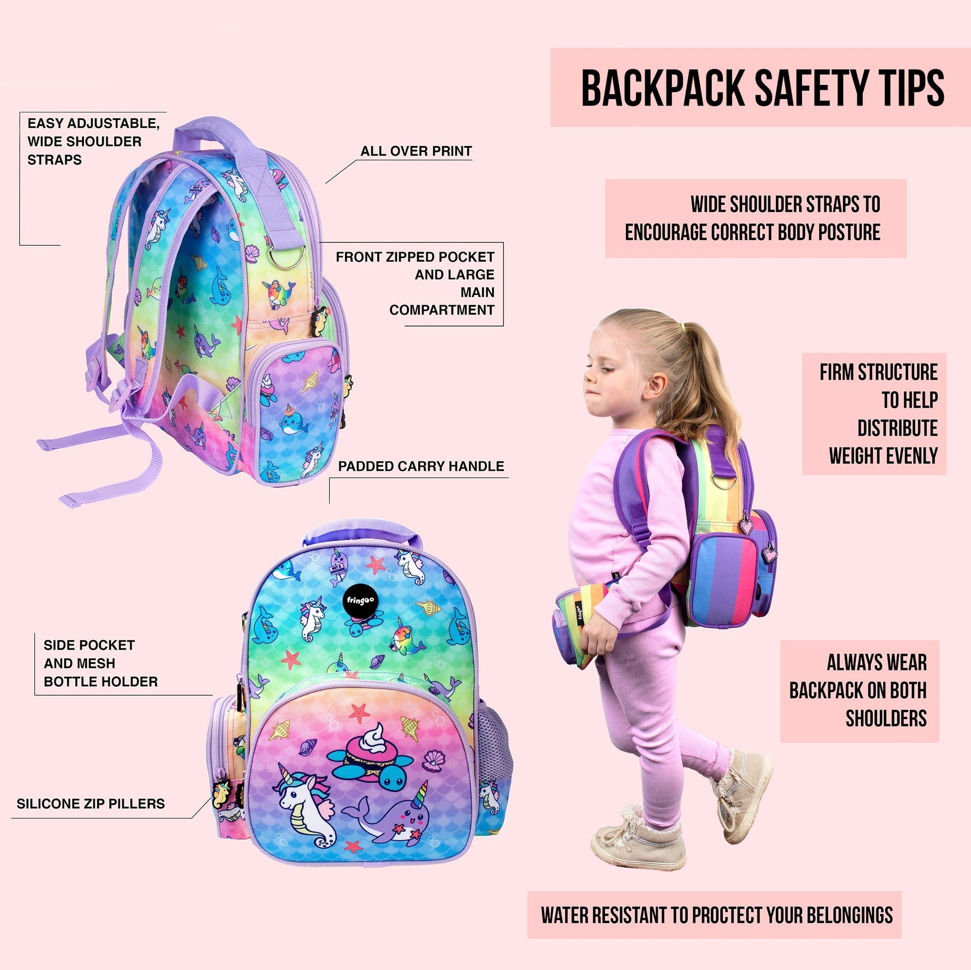 Petit sac à dos enfant – Narwhal & Seahorse Nursery Bag