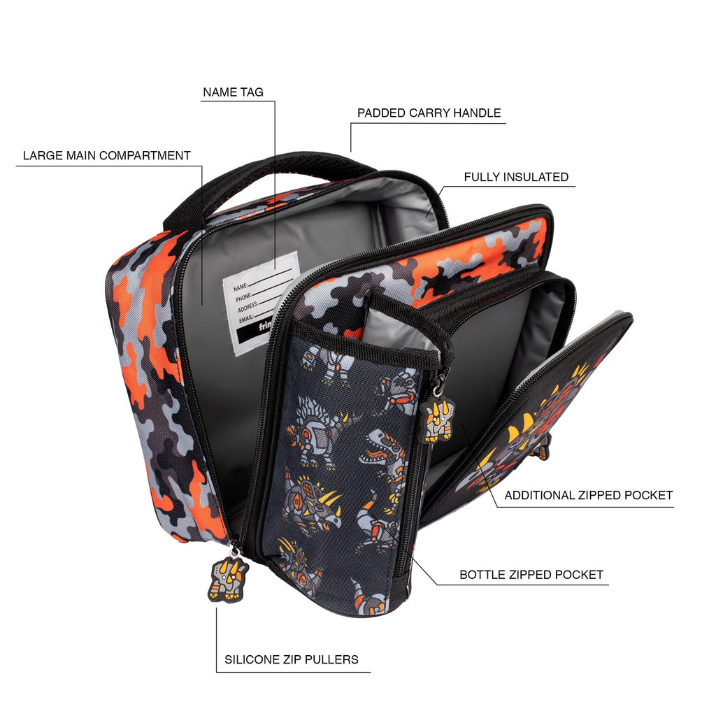Sac repas carré – dinosaure Robot