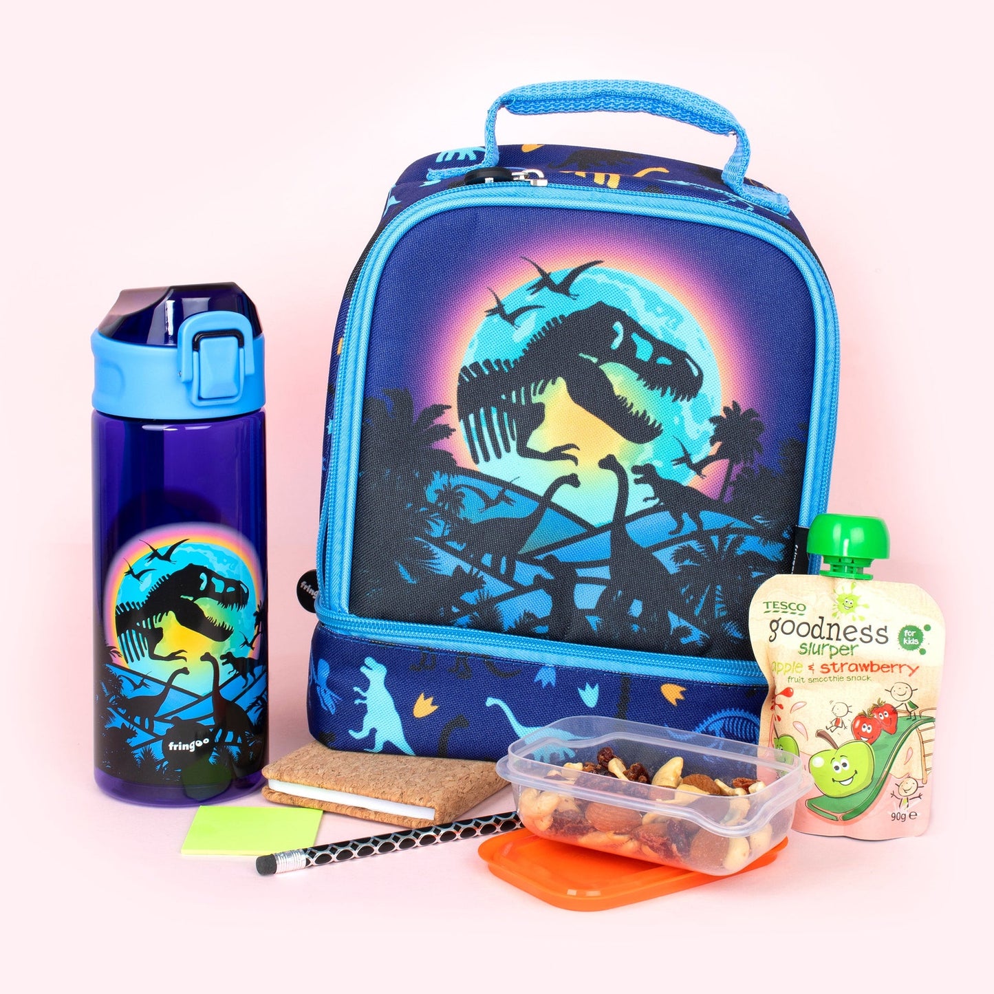Gourde à bouchon rabattable – à bouchon rabattable 600ml – dinosaure Moon