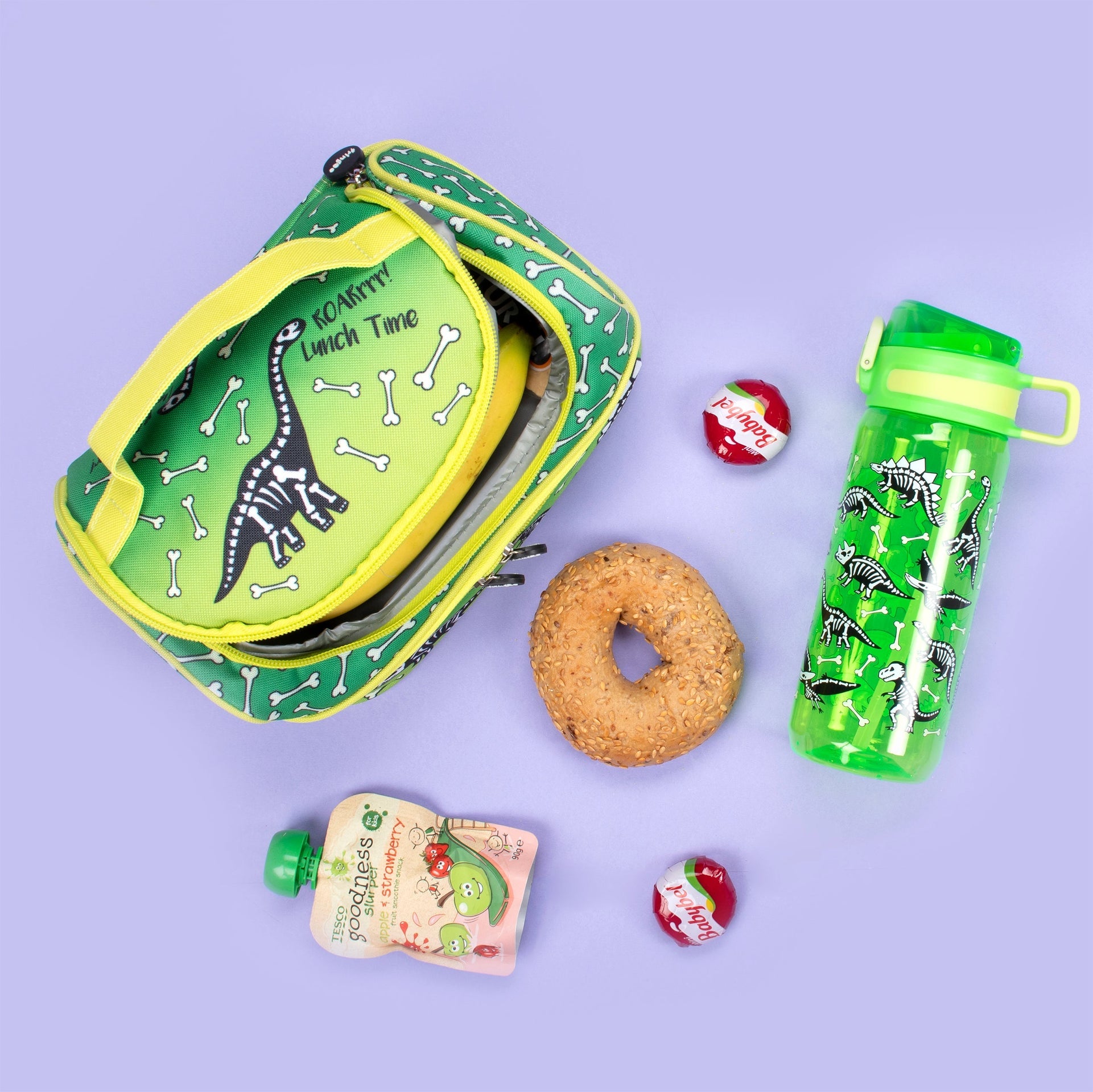 Gourde – avec paille 600 ml – dinosaure Lunch Time