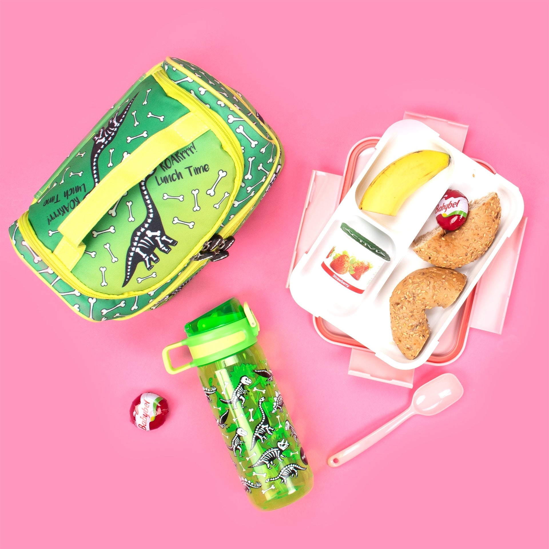 Gourde – avec paille 600 ml – dinosaure Lunch Time