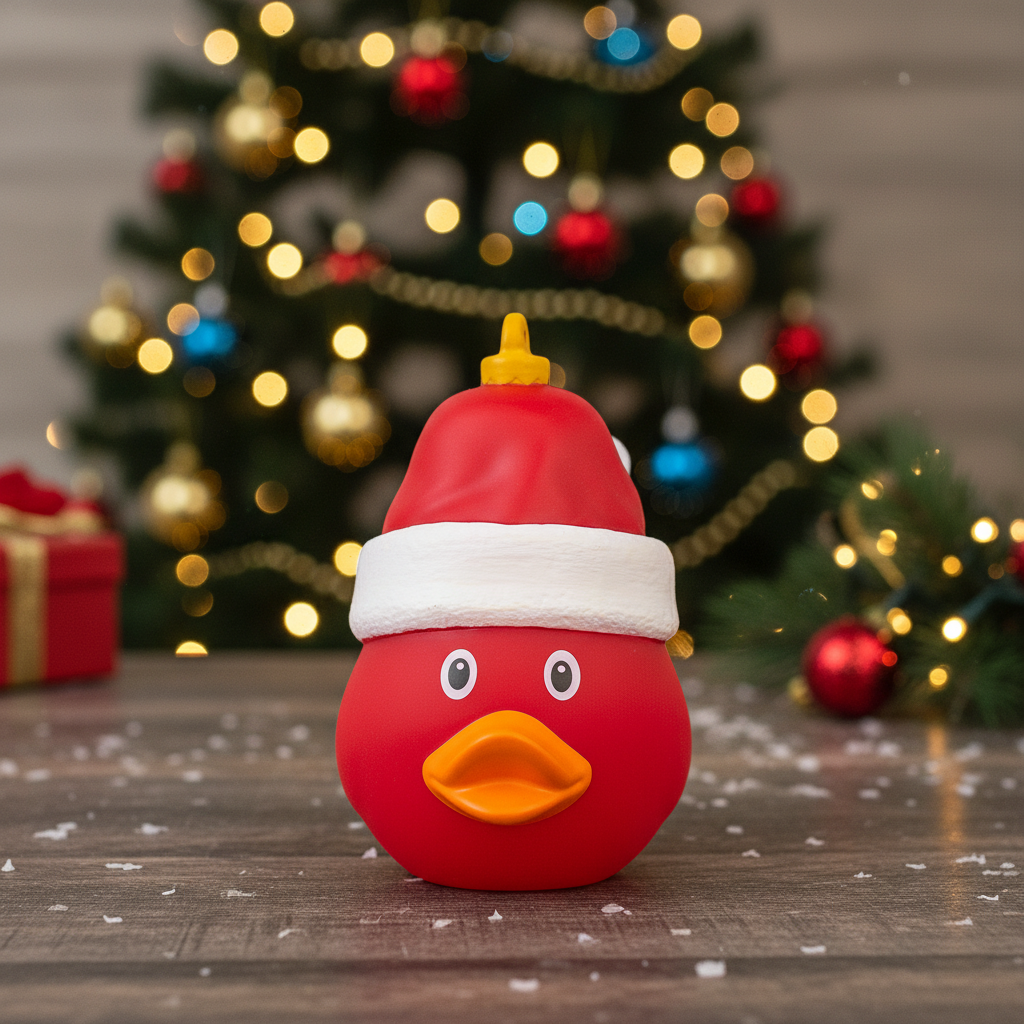 Canard Boule de Noël avec Bonnet – vue produit 7