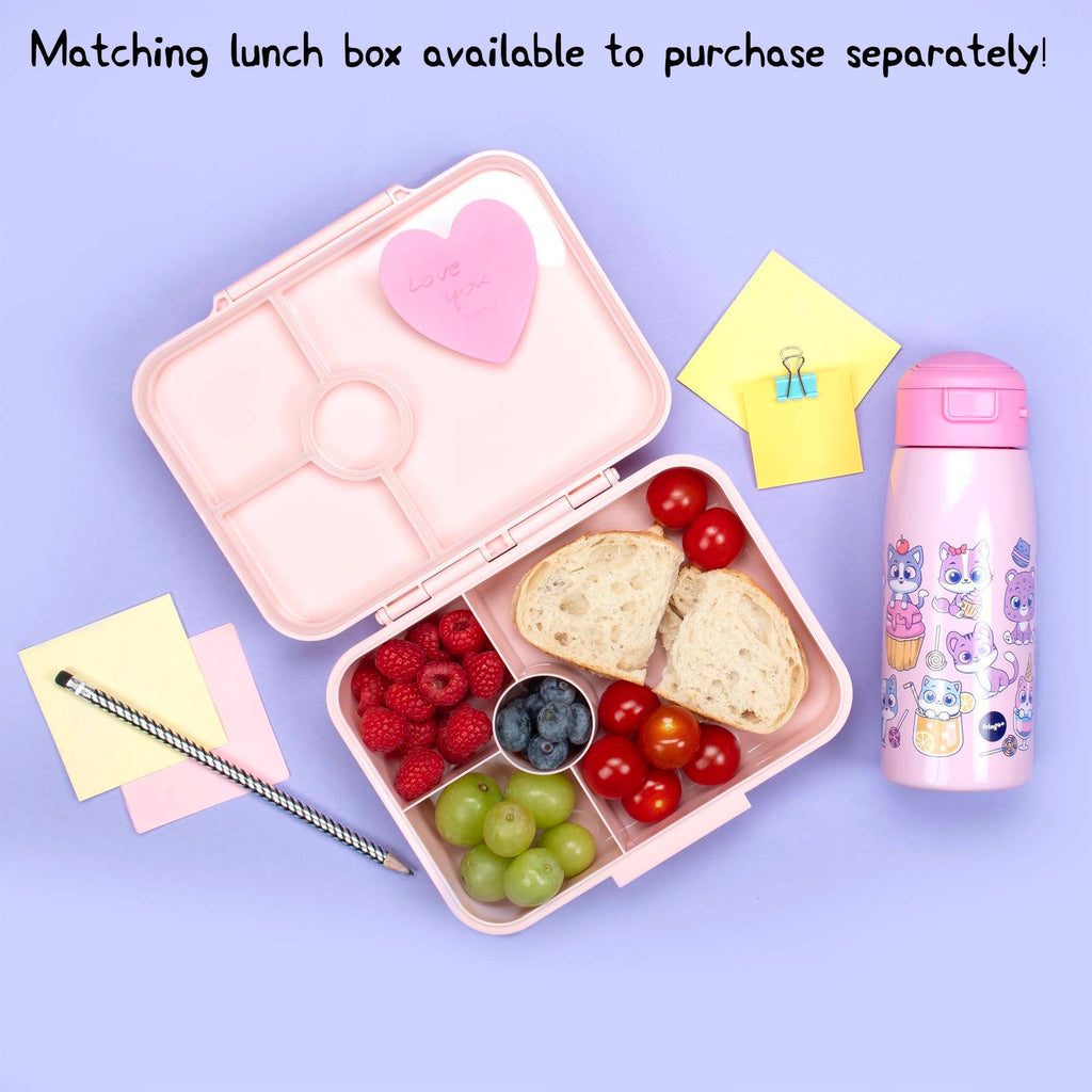 Gourde inox avec paille Enfant – chat "Cats & Sweets"
