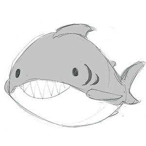 Peluche Mini Squishable – Grand Requin Blanc