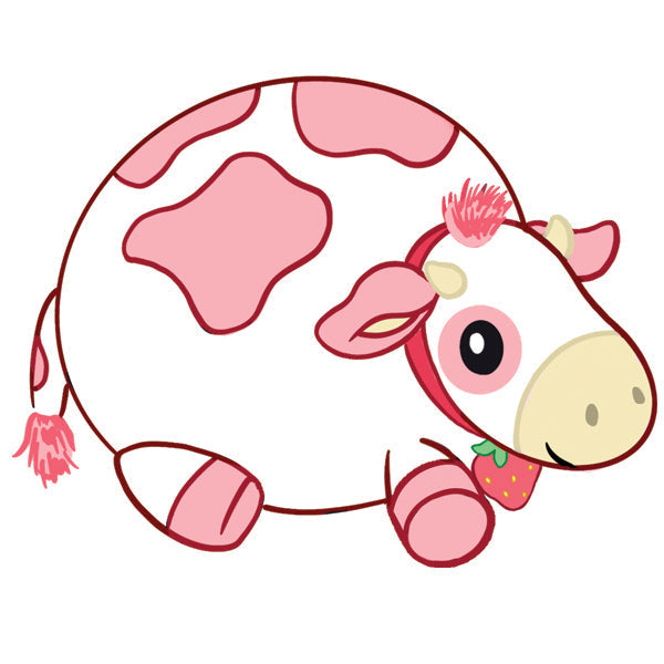 Peluche Mini Squishable – Vache Fraise