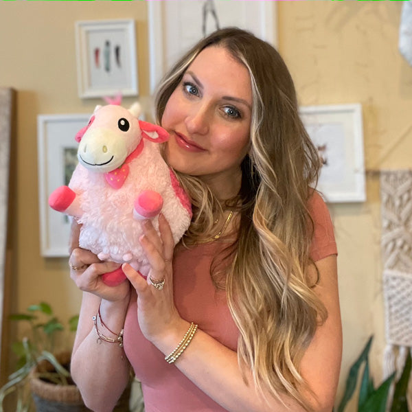 Peluche Mini Squishable – Vache Fraise
