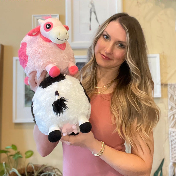 Peluche Mini Squishable – Vache Fraise