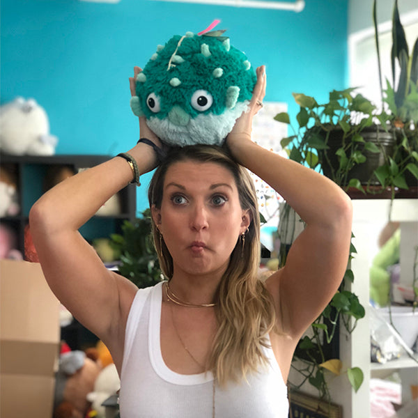 Peluche Mini Squishable – Poisson-Globe Turquoise