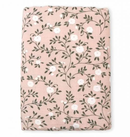 Lange XL en coton bio - Fleurs Rose – A Little Lovely Company