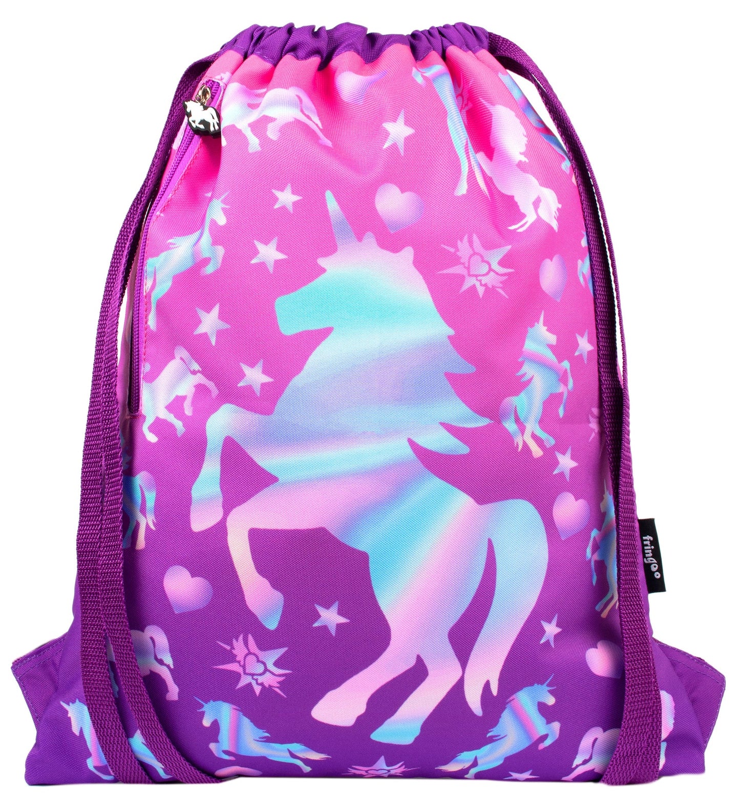 Sac à cordon avec bandoulière – licorne Ombre