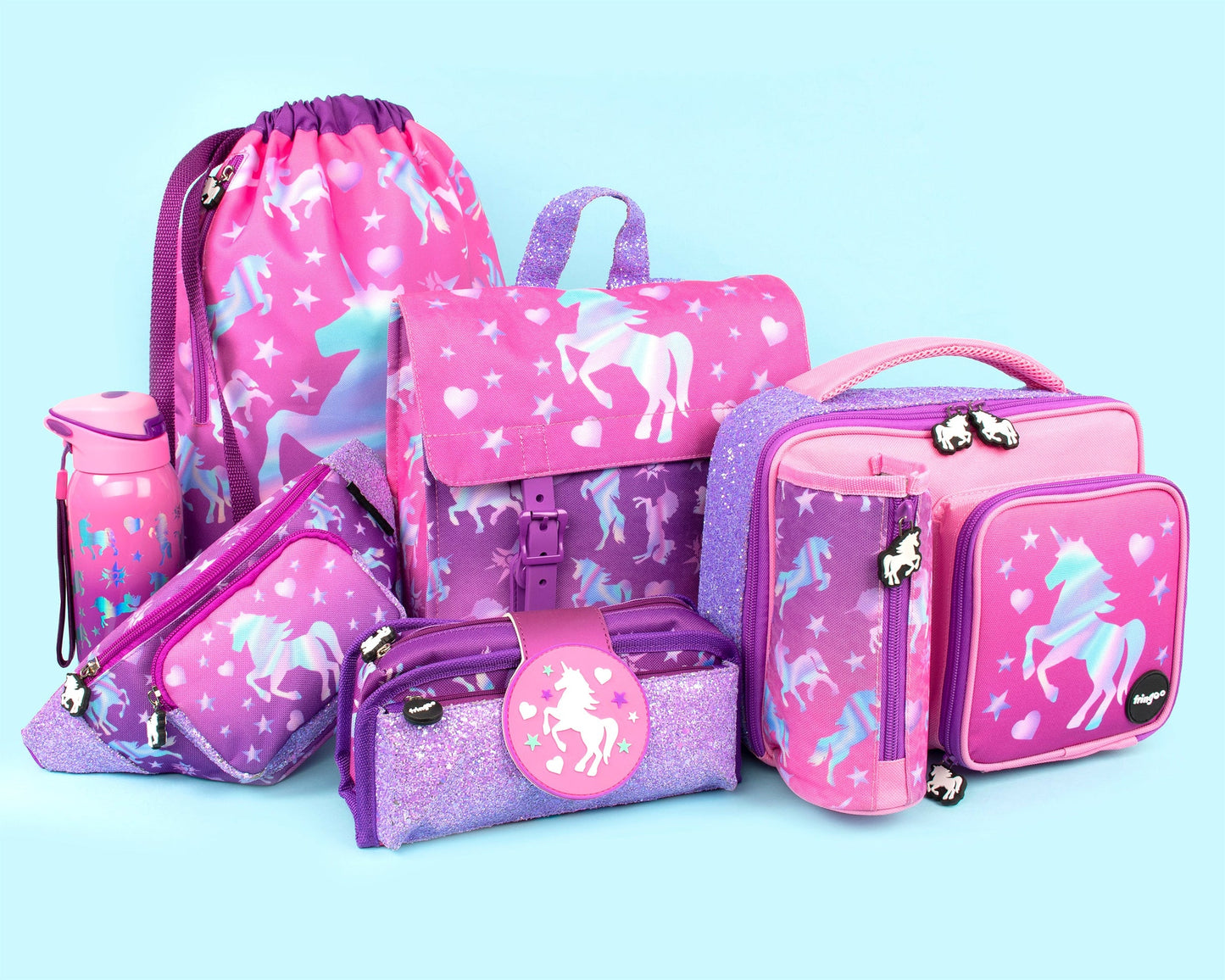 Sac à cordon avec bandoulière – licorne Ombre