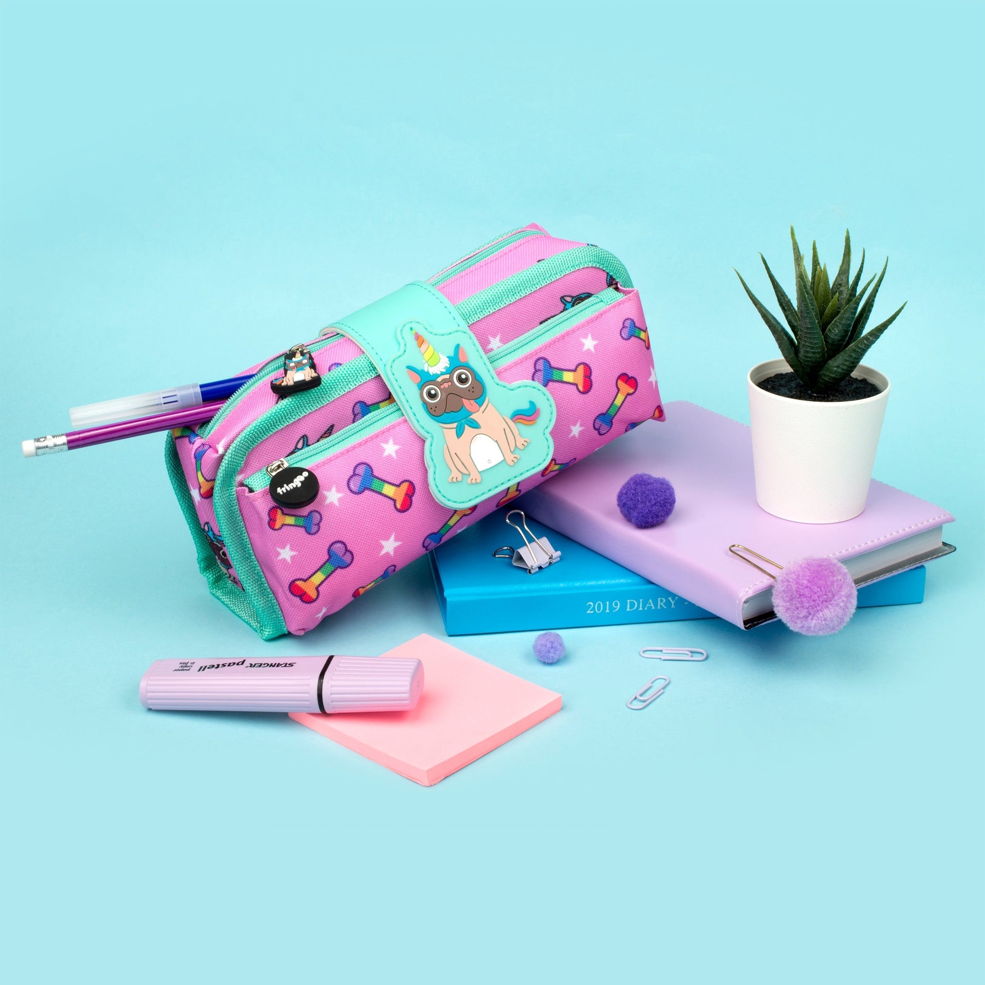Trousse scolaire – Silicone Patch Pugicorn