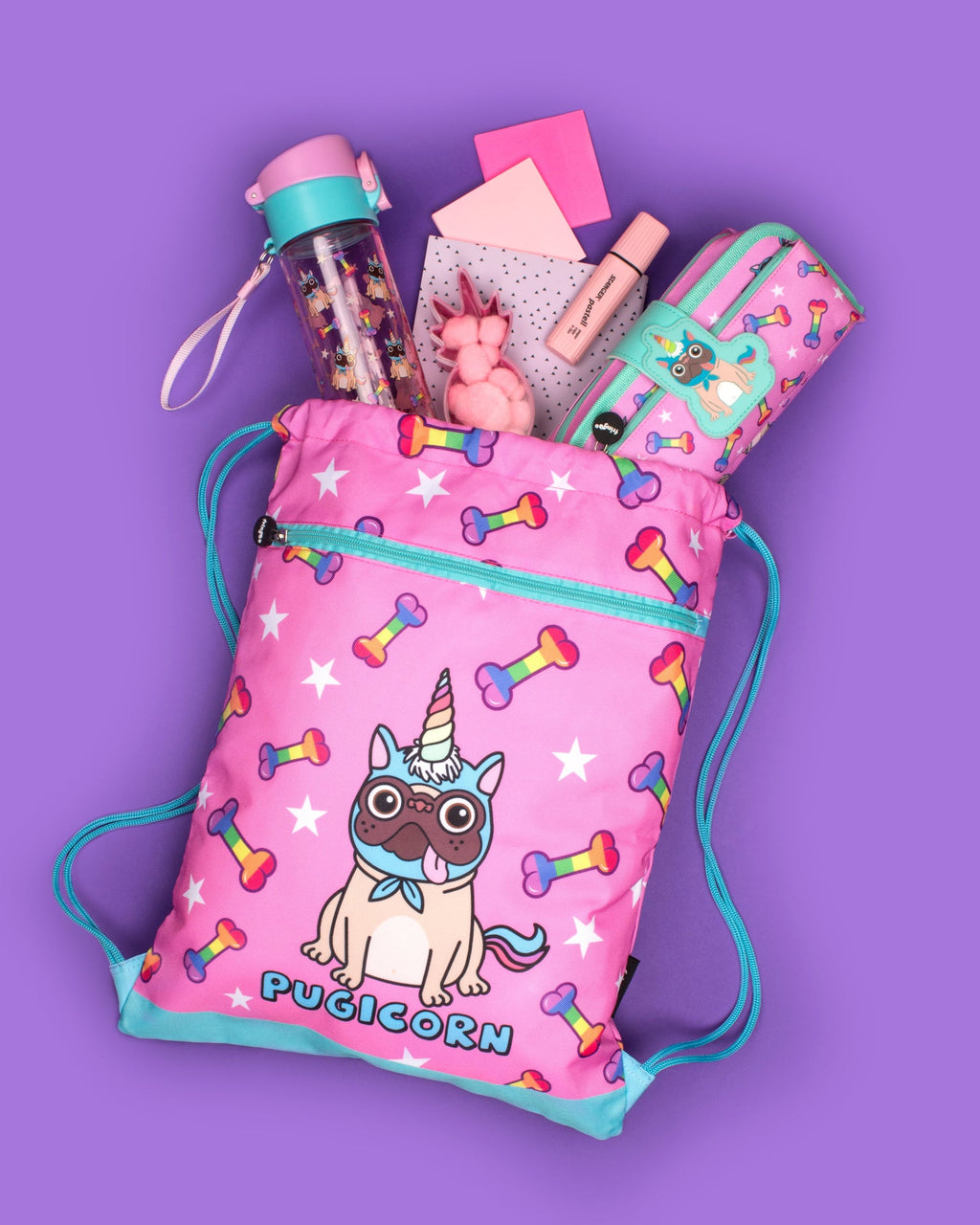 Trousse scolaire – Silicone Patch Pugicorn