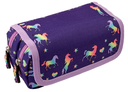 Trousse scolaire – violet licorne