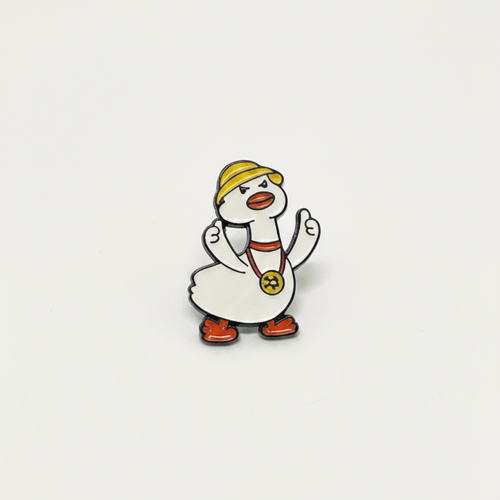 Pin's Canard Blanc Touriste - photo produit