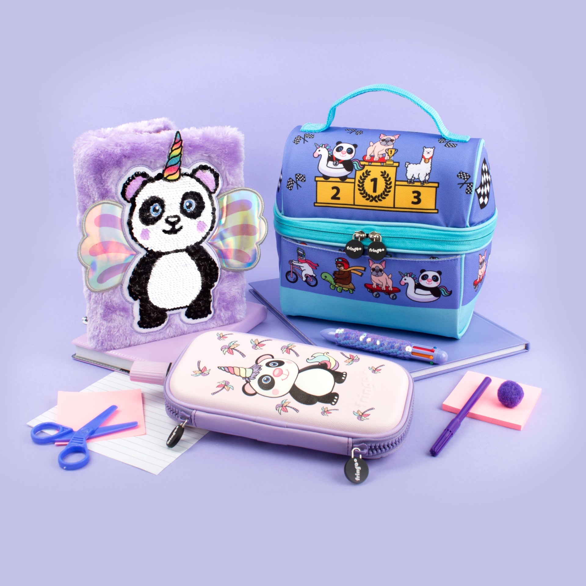 Carnet en peluche – 3D – Pandacorn en peluche