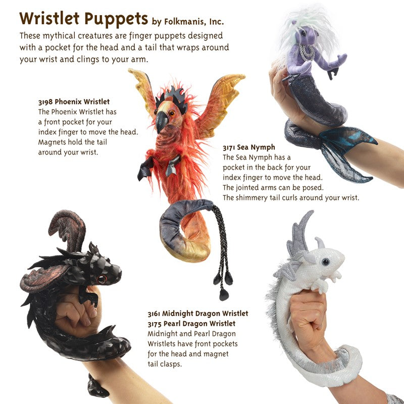 Marionnette-bracelet à Doigt Dragon Noir