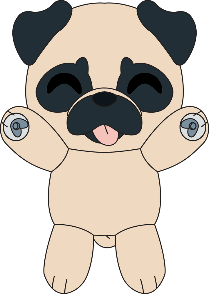 Pug Splatt Plush (9in)