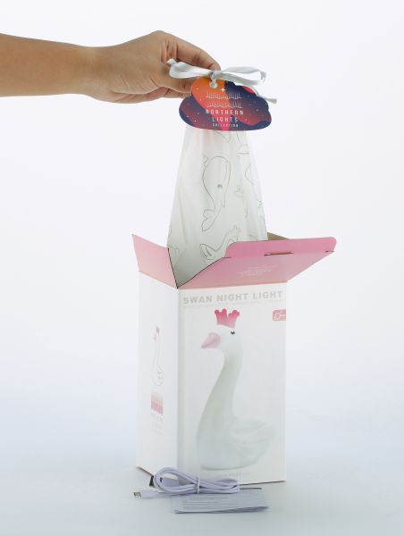 veilleuse cygne rechargeable dhink 