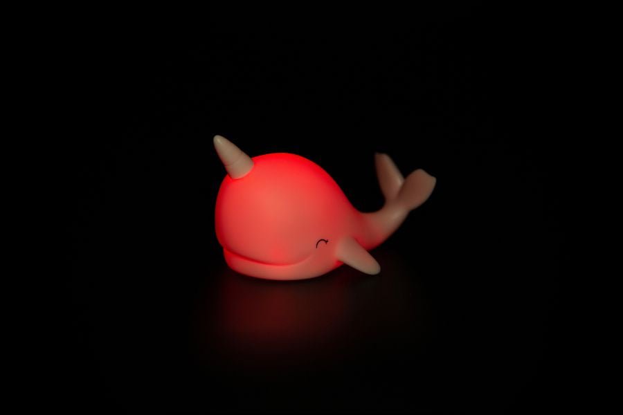 mini veilleuse narval rose dhink 