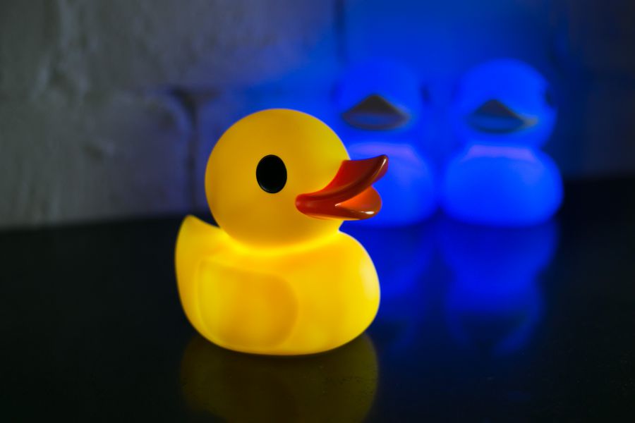 veilleuse canard jaune dhink 