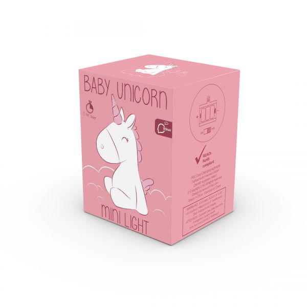 mini veilleuse licorne rose dhink 