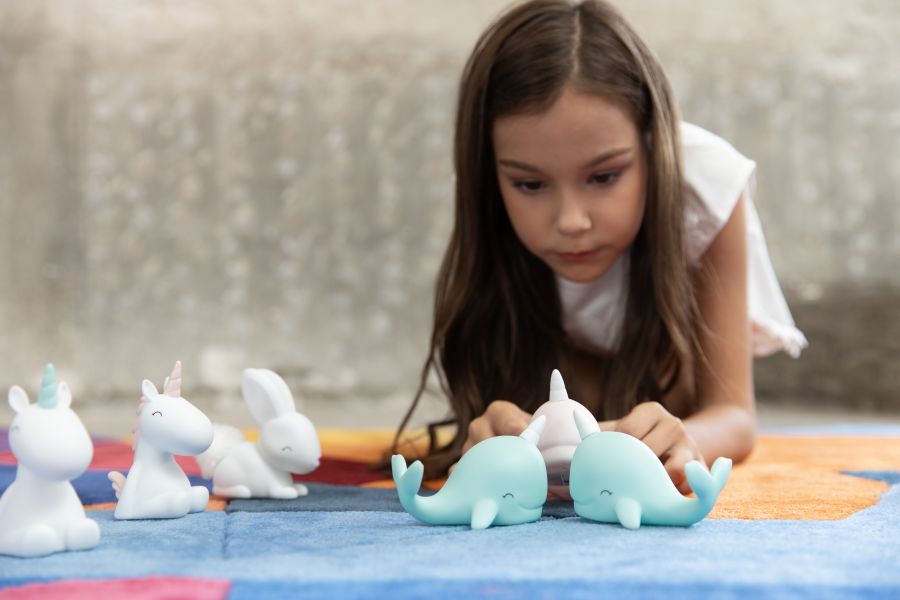 mini veilleuse lapin rose dhink 