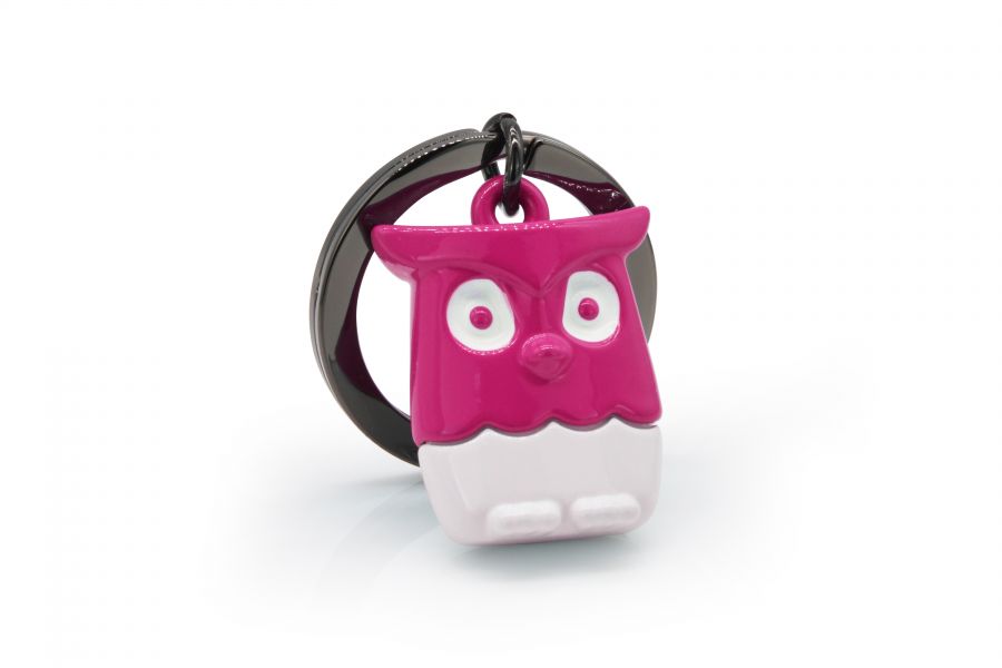 porte llaves búho rosa metalmorphose